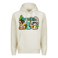 Oatmeal Heather western lets get lit ado Premium Hoodie - AdoDesignShop