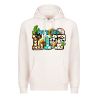 Pale Pink western lets get lit ado Premium Hoodie - AdoDesignShop