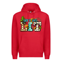 Red western lets get lit ado Premium Hoodie - AdoDesignShop