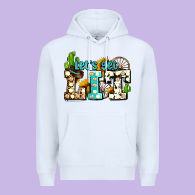 Western Lets Get Lit Ado Premium Hoodie Designed By Adodesignshop