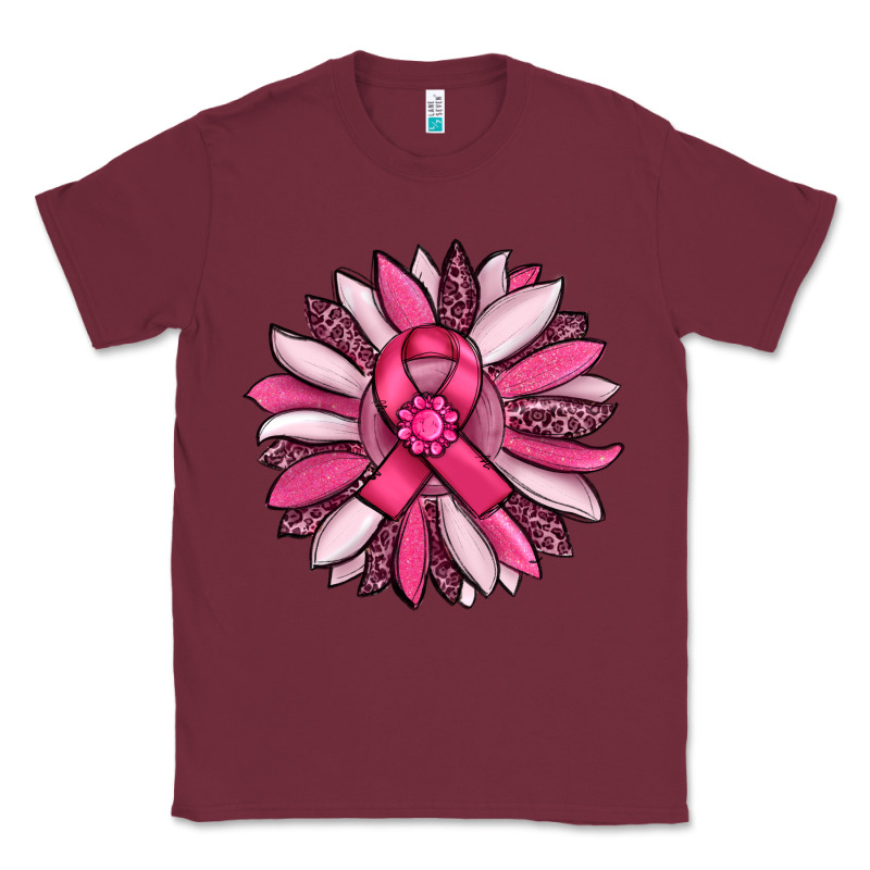 Breast Awareness Cancer Pink Sunflower Classic Tee by RanaPortraitStore | Teevron
