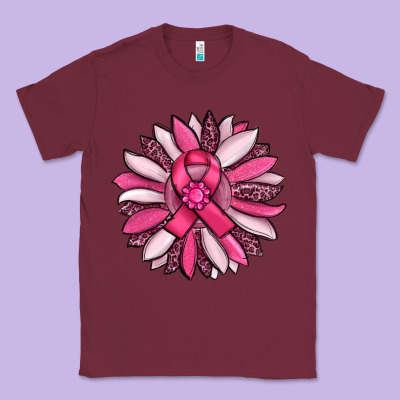 Breast Awareness Cancer Pink Sunflower Classic Tee Designed By Ranaportraitstore