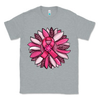 Heather Grey breast awareness cancer pink sunflower Classic Tee - RanaPortraitStore