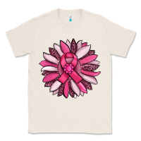 Natural breast awareness cancer pink sunflower Classic Tee - RanaPortraitStore