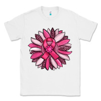 White breast awareness cancer pink sunflower Classic Tee - RanaPortraitStore