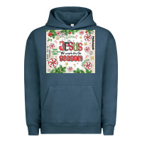 Pigment Midnight Navy christian christmas  jesus the reason Urban Hoodie - MaliasSmallBusiness