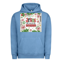 Pigment Pebble Blue christian christmas  jesus the reason Urban Hoodie - MaliasSmallBusiness