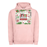 Pigment Salmon christian christmas  jesus the reason Urban Hoodie - MaliasSmallBusiness