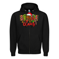 Black Christmas santa claus Zipper Hoodie - FaDigitalArtStudio