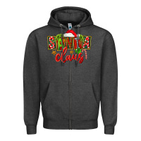 Charcoal Heather Christmas santa claus Zipper Hoodie - FaDigitalArtStudio