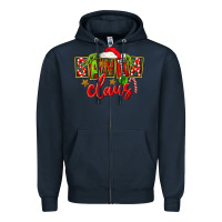 Navy Christmas santa claus Zipper Hoodie - FaDigitalArtStudio