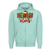 Seafoam Christmas santa claus Zipper Hoodie - FaDigitalArtStudio