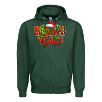 Sports Green Christmas santa claus Zipper Hoodie - FaDigitalArtStudio