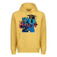 Antique Gold class of 2024 Premium Hoodie - MaliasSmallBusiness