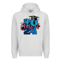 Dove Grey class of 2024 Premium Hoodie - MaliasSmallBusiness