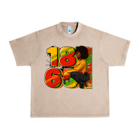 French Oak 1865 Juneteenth afro woman Urban Heavy Tee - RanaPortraitStore