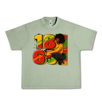 Oil Green 1865 Juneteenth afro woman Urban Heavy Tee - RanaPortraitStore