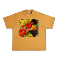 Peanut Butter 1865 Juneteenth afro woman Urban Heavy Tee - RanaPortraitStore