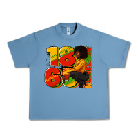 Pebble Blue 1865 Juneteenth afro woman Urban Heavy Tee - RanaPortraitStore