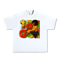 White 1865 Juneteenth afro woman Urban Heavy Tee - RanaPortraitStore