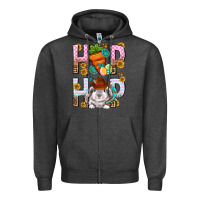 Charcoal Heather Western Hip hop Bunny Zipper Hoodie - Neo Western