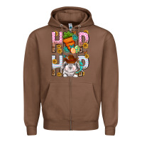 Chestnut Western Hip hop Bunny Zipper Hoodie - Neo Western