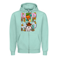 Seafoam Western Hip hop Bunny Zipper Hoodie - Neo Western