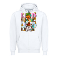 White Western Hip hop Bunny Zipper Hoodie - Neo Western