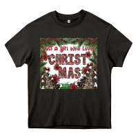 Asphalt just a girl who loves christmas Heavy Core Tee - CowhideDigitalArt