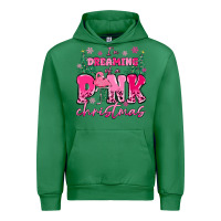Emerald i'm dreaming of a pink christmas flamingo Urban Hoodie - MaliasSmallBusiness