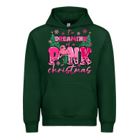 Forest Green i'm dreaming of a pink christmas flamingo Urban Hoodie - MaliasSmallBusiness