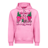Fuchsia Pink i'm dreaming of a pink christmas flamingo Urban Hoodie - MaliasSmallBusiness