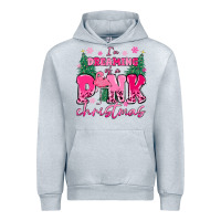 Heather Grey i'm dreaming of a pink christmas flamingo Urban Hoodie - MaliasSmallBusiness