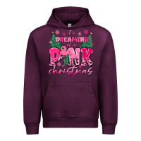 Mauve Wine i'm dreaming of a pink christmas flamingo Urban Hoodie - MaliasSmallBusiness