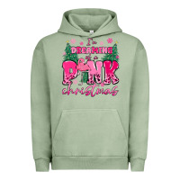 Pigment Oil Green i'm dreaming of a pink christmas flamingo Urban Hoodie - MaliasSmallBusiness
