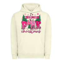 Pigment Pistachio i'm dreaming of a pink christmas flamingo Urban Hoodie - MaliasSmallBusiness
