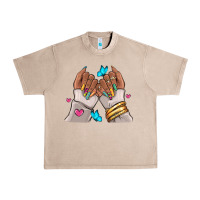 French Oak Afro woman nail art Urban Heavy Tee - RanaPortraitStore