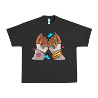 Afro Woman Nail Art Urban Heavy Tee | Teevron