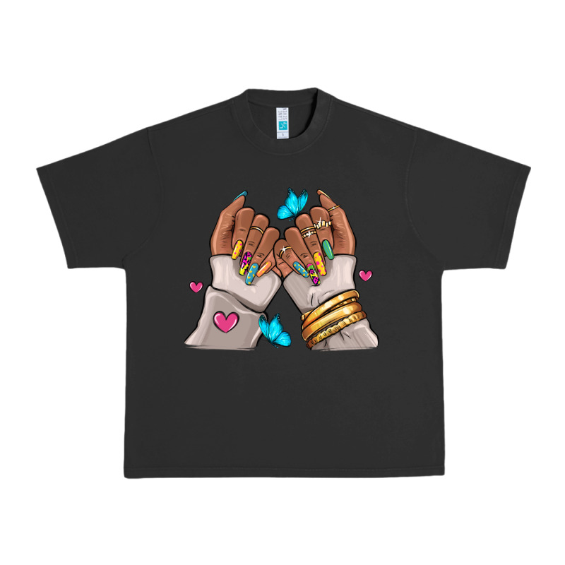 Afro Woman Nail Art Urban Heavy Tee by RanaPortraitStore | Teevron