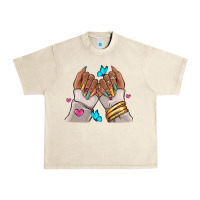 Sandshell Afro woman nail art Urban Heavy Tee - RanaPortraitStore
