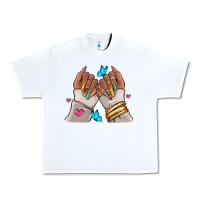 White Afro woman nail art Urban Heavy Tee - RanaPortraitStore