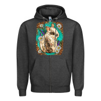 Charcoal Heather Western Rabbit Zipper Hoodie - Neo Western