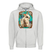 Dove Grey Western Rabbit Zipper Hoodie - Neo Western