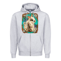 Heather Grey Western Rabbit Zipper Hoodie - Neo Western