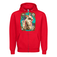 Red Western Rabbit Zipper Hoodie - Neo Western