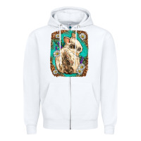 White Western Rabbit Zipper Hoodie - Neo Western