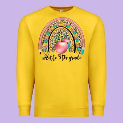 Hello 5th Grade Premium Sweatshirt Designed By Jahusdesignshop
