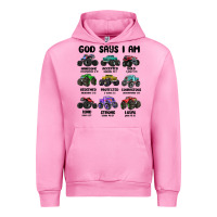 Fuchsia Pink god says i am Urban Hoodie - MaliasSmallBusiness