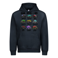 Navy god says i am Urban Hoodie - MaliasSmallBusiness