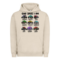 Pigment French Oak god says i am Urban Hoodie - MaliasSmallBusiness